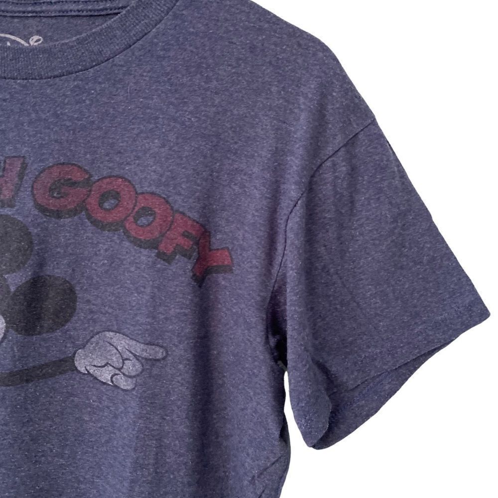 Disney I'm with Goofy Navy Blue Graphic Tee in Size Junior Large - Picture 3 of 7